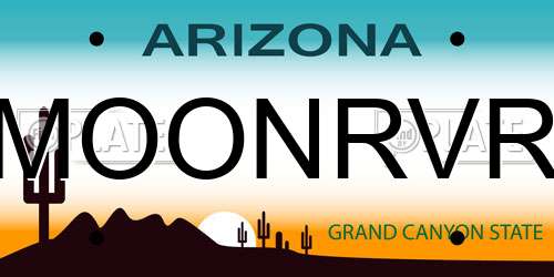 MOONRVR Arizona License Plate