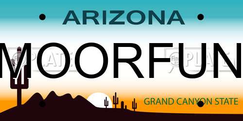 MOORFUN Arizona License Plate