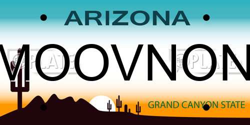 MOOVNON Arizona License Plate