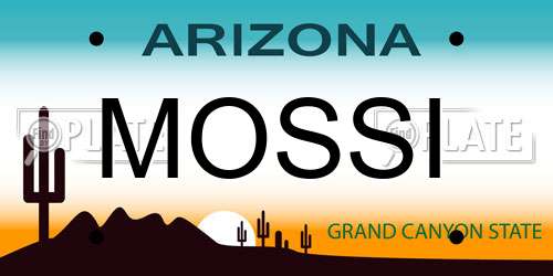 MOSSI Arizona License Plate
