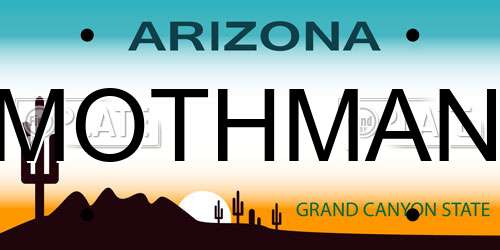 MOTHMAN Arizona License Plate