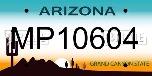 MP10604 Arizona License Plate