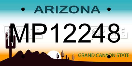 MP12248 Arizona License Plate