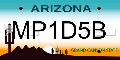 MP1D5B Arizona License Plate