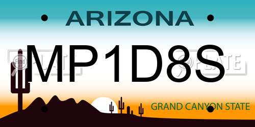 MP1D8S Arizona License Plate