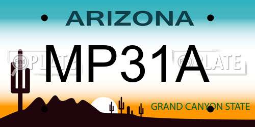 MP31A Arizona License Plate