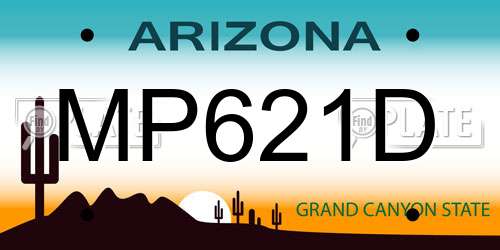 MP621D Arizona License Plate