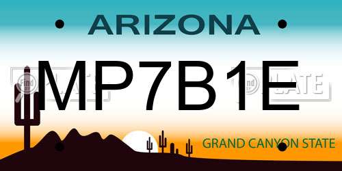 MP7B1E Arizona License Plate