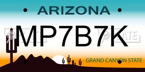 MP7B7K Arizona License Plate
