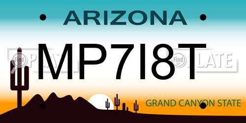 MP7I8T Arizona License Plate