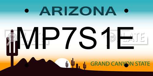 MP7S1E Arizona License Plate