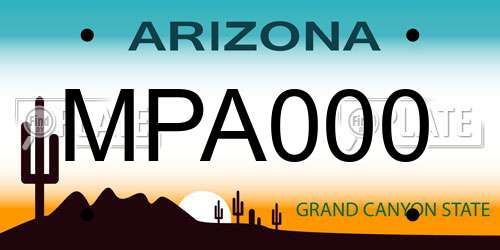 MPA000 Arizona License Plate