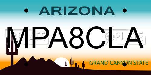 MPA8CLA Arizona License Plate