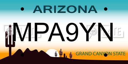 MPA9YN Arizona License Plate