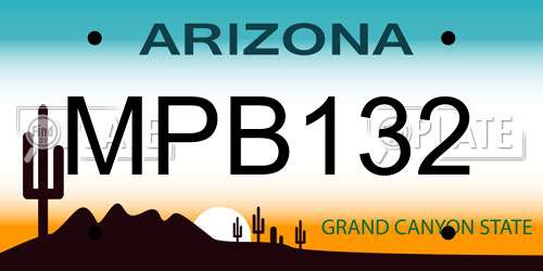 MPB132 Arizona License Plate