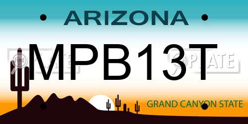 MPB13T Arizona License Plate