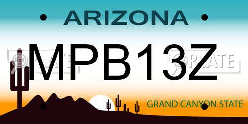 MPB13Z Arizona License Plate