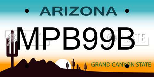 MPB99B Arizona License Plate