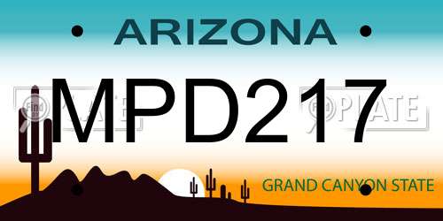 MPD217 Arizona License Plate