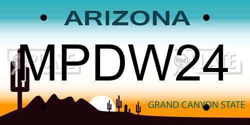 MPDW24 Arizona License Plate