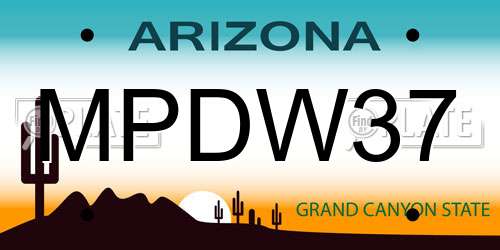 MPDW37 Arizona License Plate