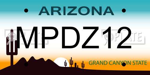 MPDZ12 Arizona License Plate