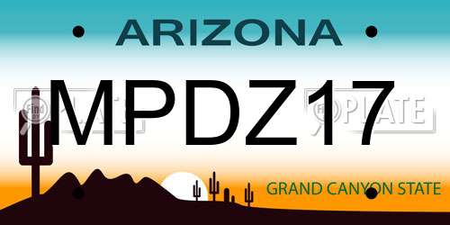 MPDZ17 Arizona License Plate