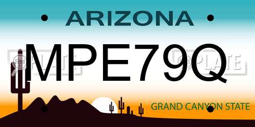 MPE79Q Arizona License Plate