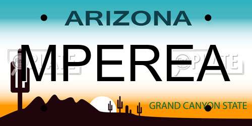 MPEREA Arizona License Plate