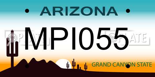 MPI055 Arizona License Plate