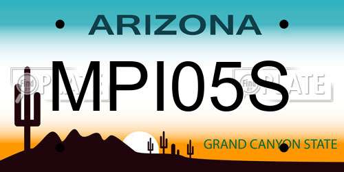 MPI05S Arizona License Plate