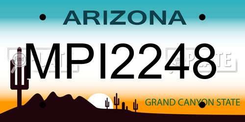 MPI2248 Arizona License Plate