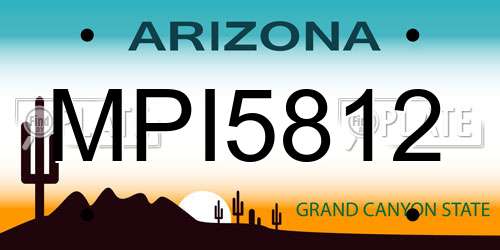 MPI5812 Arizona License Plate