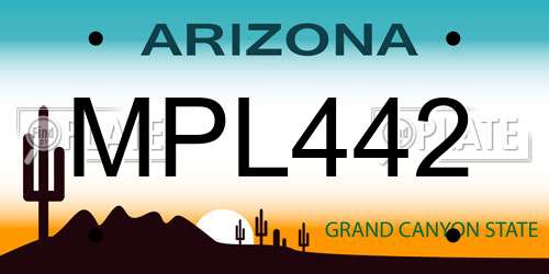 MPL442 Arizona License Plate
