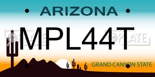 MPL44T Arizona License Plate