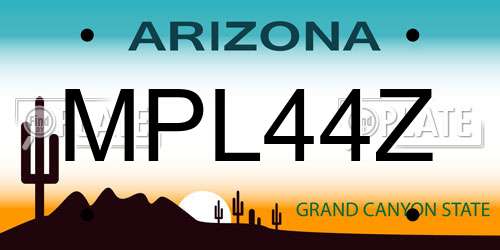 MPL44Z Arizona License Plate