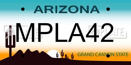 MPLA42 Arizona License Plate