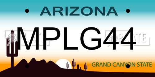 MPLG44 Arizona License Plate