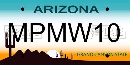 MPMW10 Arizona License Plate