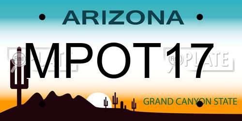 MPOT17 Arizona License Plate