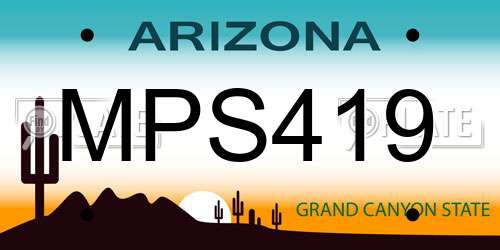 MPS419 Arizona License Plate