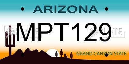 MPT129 Arizona License Plate