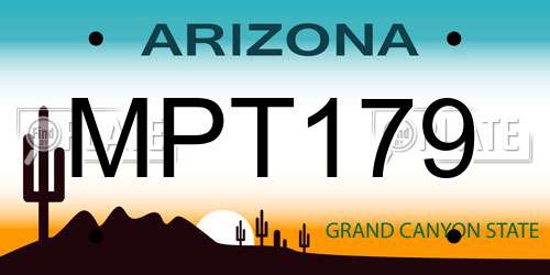 MPT179 Arizona License Plate