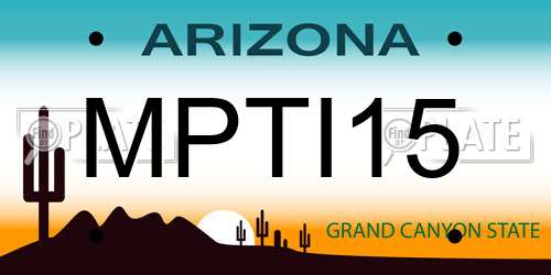MPTI15 Arizona License Plate