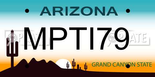 MPTI79 Arizona License Plate