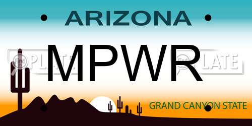 MPWR Arizona License Plate