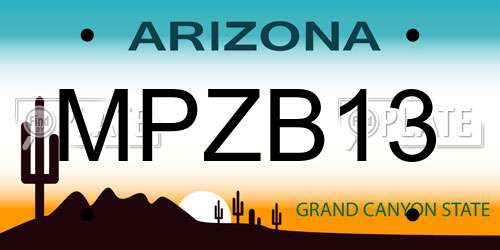 MPZB13 Arizona License Plate