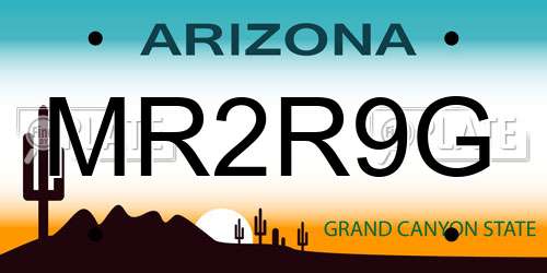 MR2R9G Arizona License Plate
