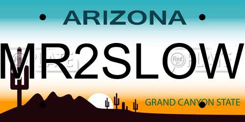 MR2SLOW Arizona License Plate