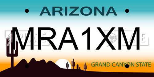 MRA1XM Arizona License Plate